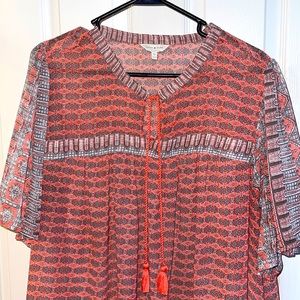 Lucky brand boho Peasant Top